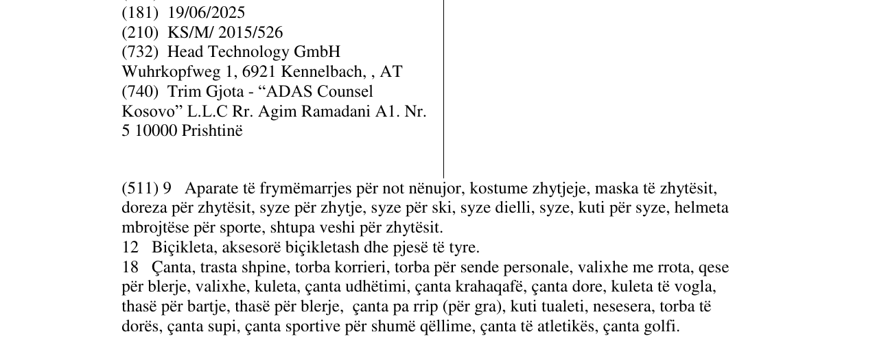 Zëri i markës HEAD në buletin