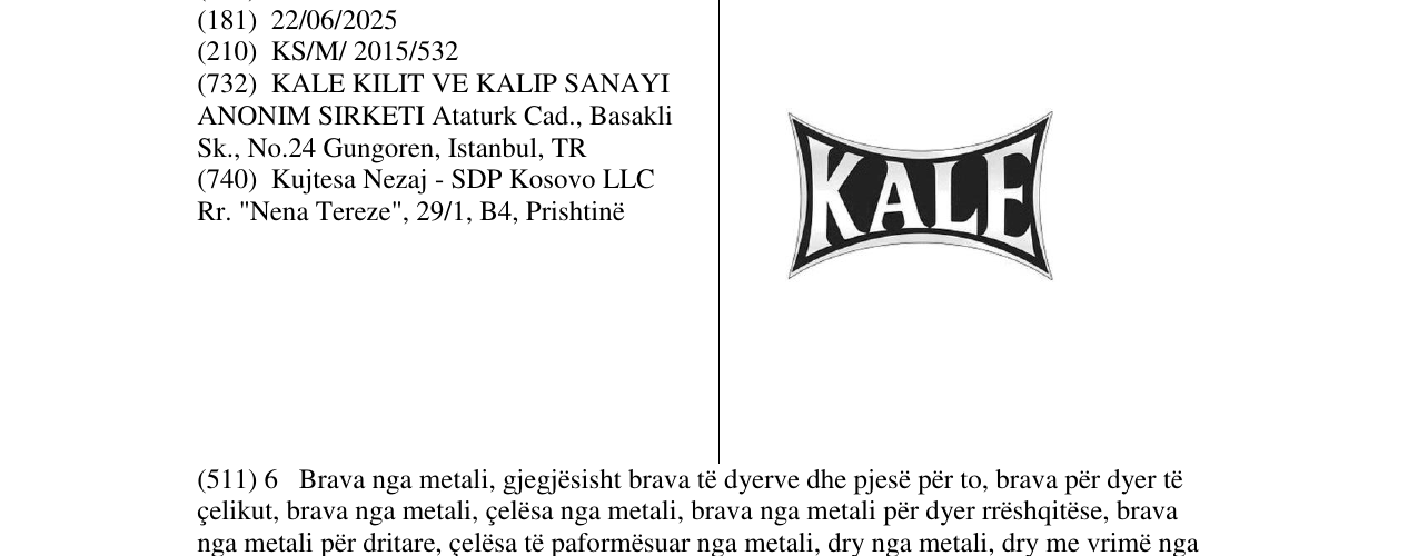 Zëri i markës KALE në buletin