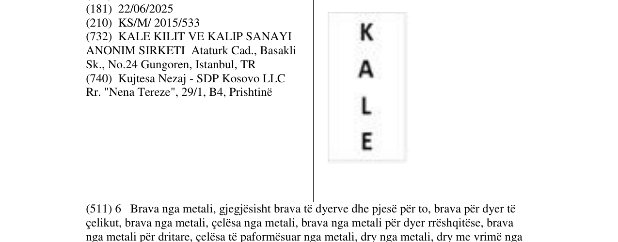 Zëri i markës KALE në buletin