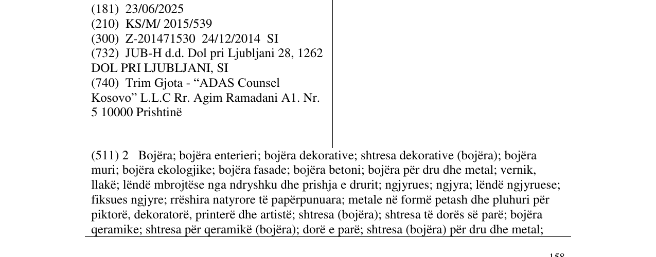 Zëri i markës JUB Decor në buletin