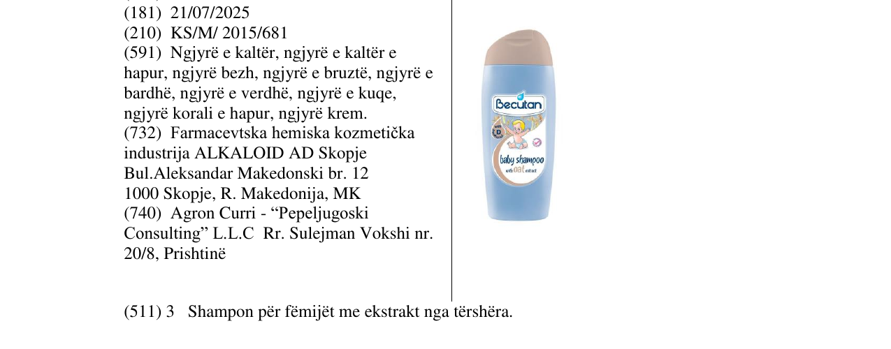 Zëri i markës Markë figurative në buletin
