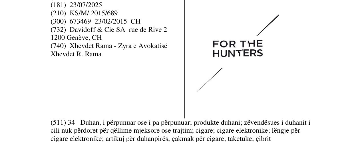 Zëri i markës Markë figurative në buletin