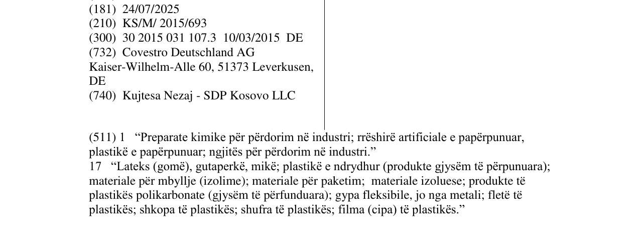 Zëri i markës PASQUICK në buletin