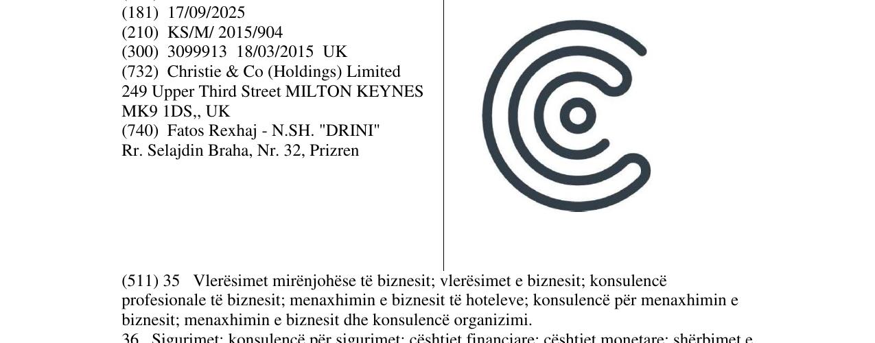 Zëri i markës Markë figurative në buletin