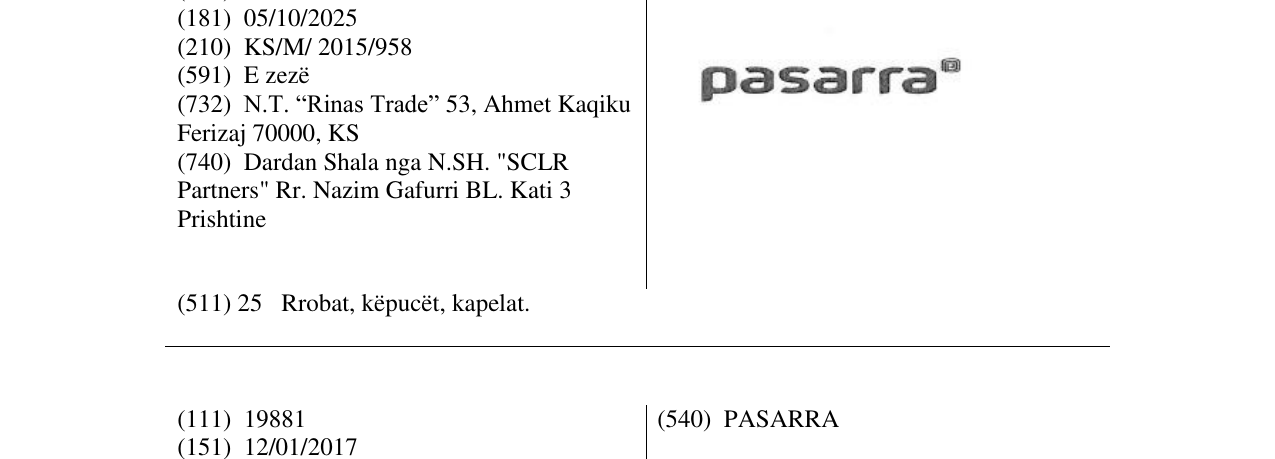 Zëri i markës pasarra në buletin