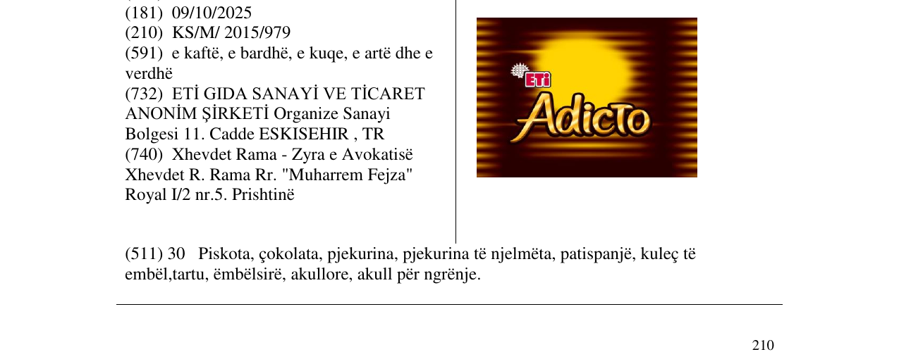 Zëri i markës ETi AdicTo në buletin