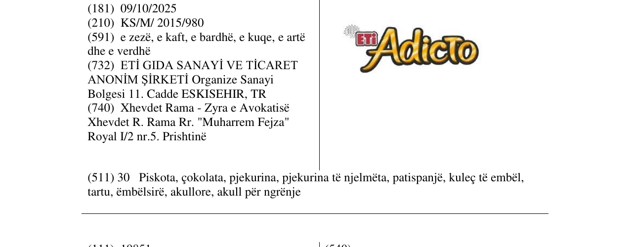 Zëri i markës ETi AdicTo në buletin