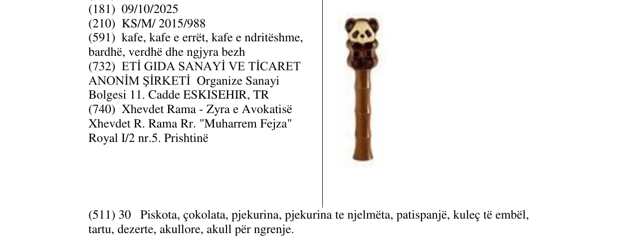 Zëri i markës Markë figurative në buletin