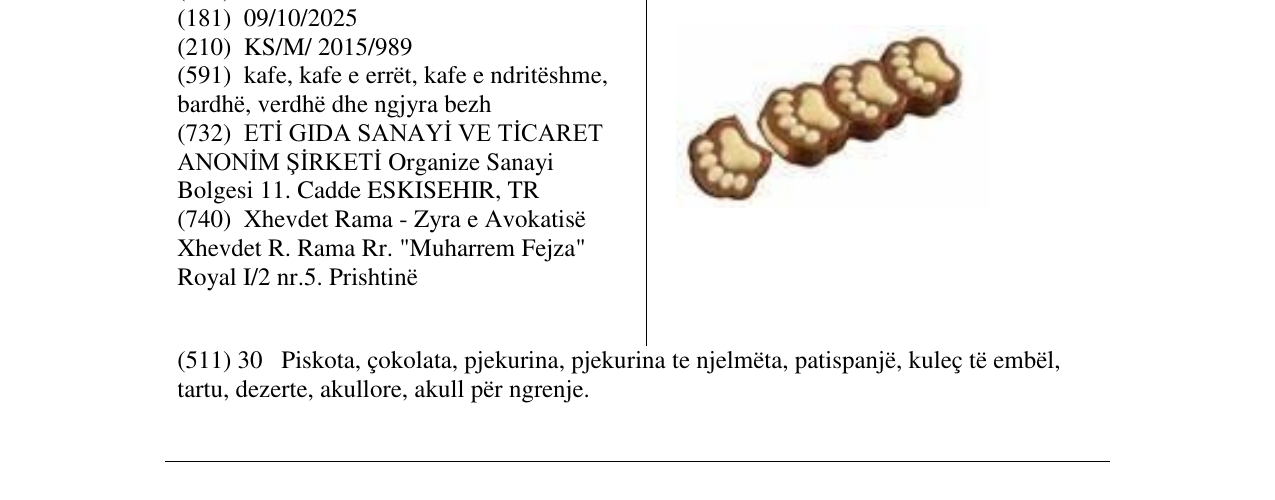 Zëri i markës Markë figurative në buletin