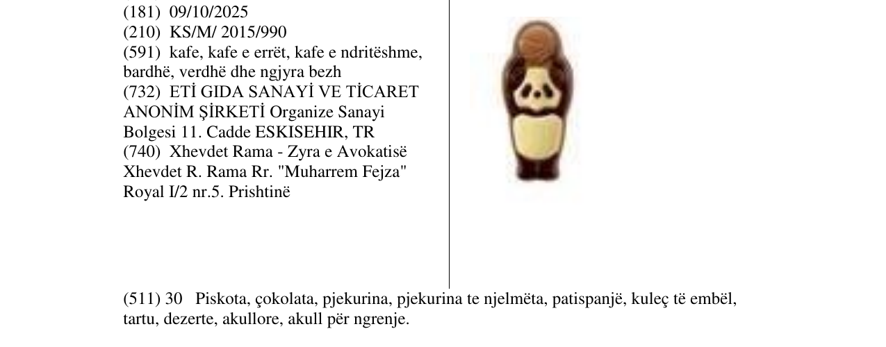 Zëri i markës Markë figurative në buletin