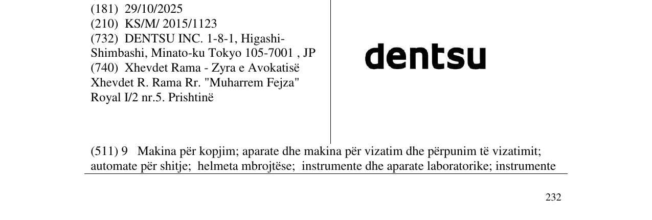 Zëri i markës dentsu në buletin