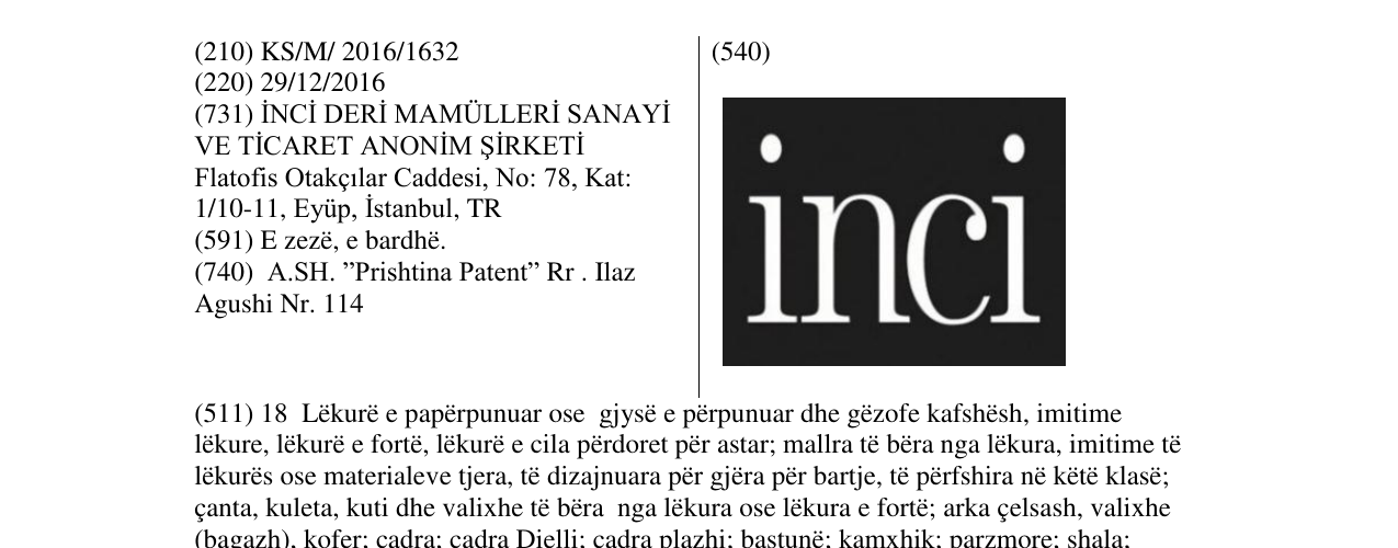 Zëri i markës inci në buletin
