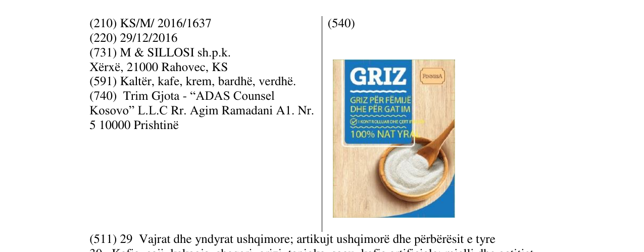 Zëri i markës GRIZ në buletin