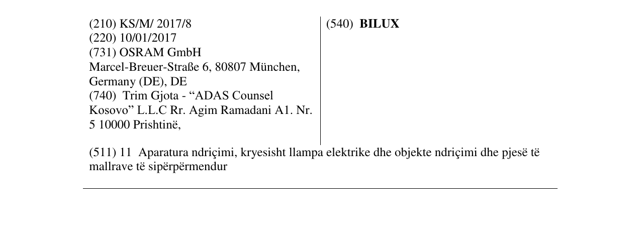 Zëri i markës BILUX në buletin