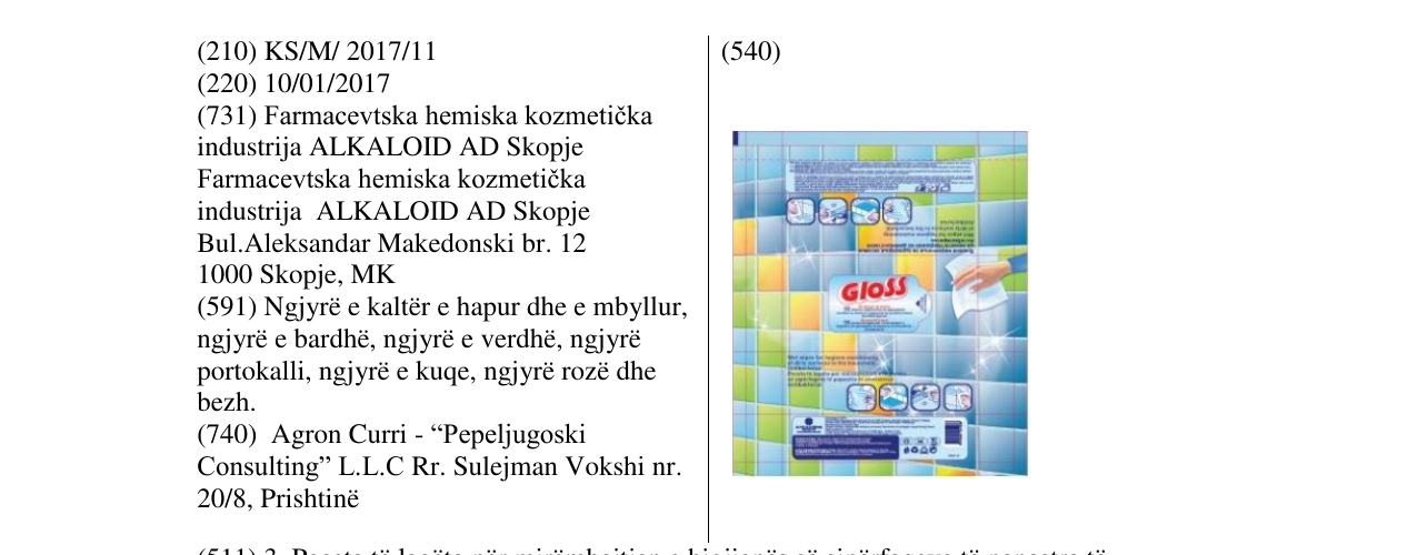 Zëri i markës GLOSS në buletin