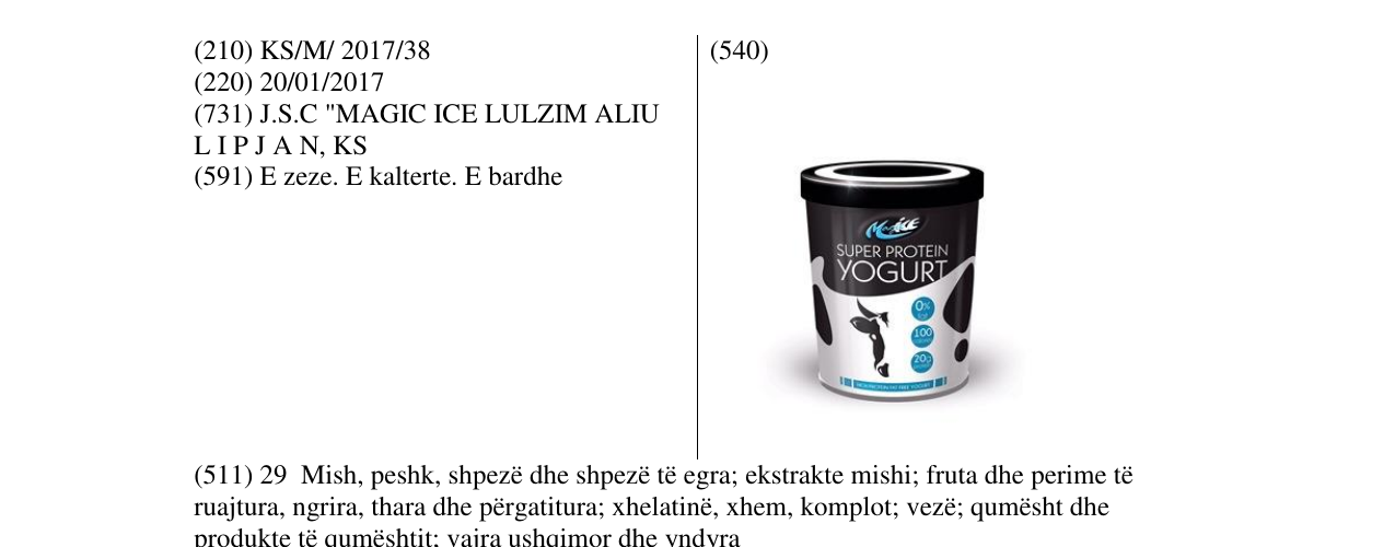 Zëri i markës SUPER PROTEIN YOGURT në buletin