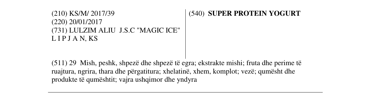 Zëri i markës SUPER PROTEIN YOGURT në buletin