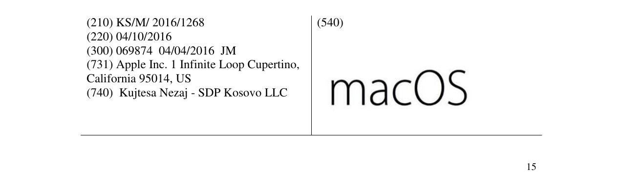 Zëri i markës macOS në buletin