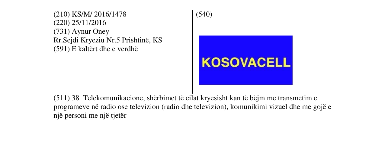 Zëri i markës KOSOVACELL në buletin