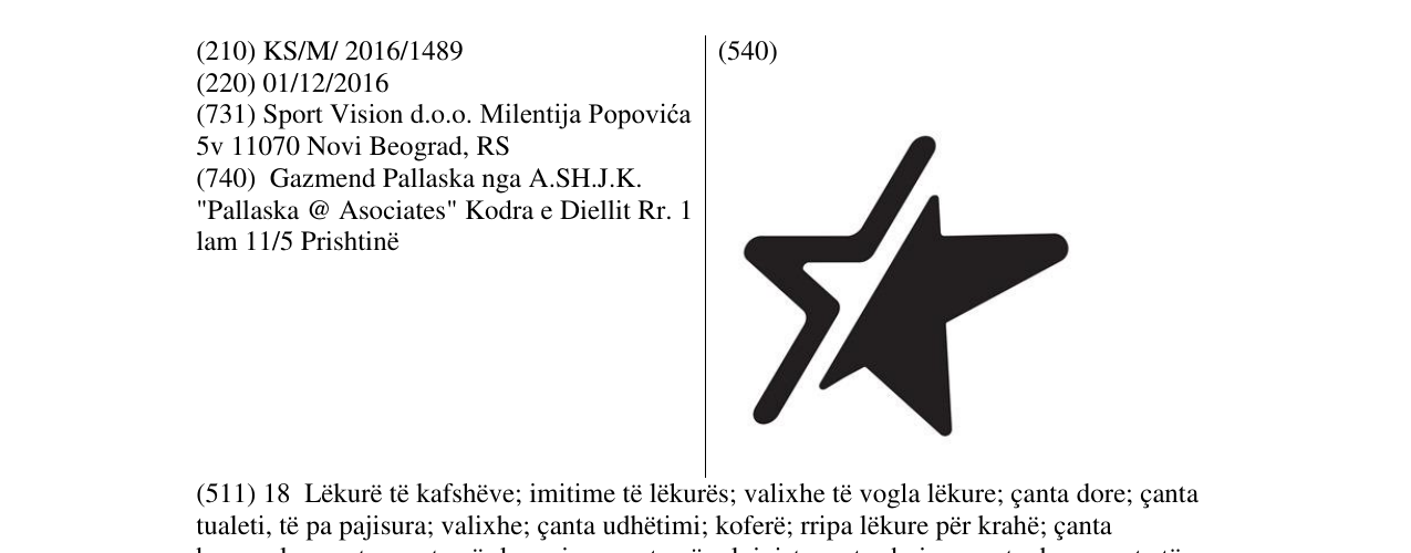 Zëri i markës Markë figurative në buletin
