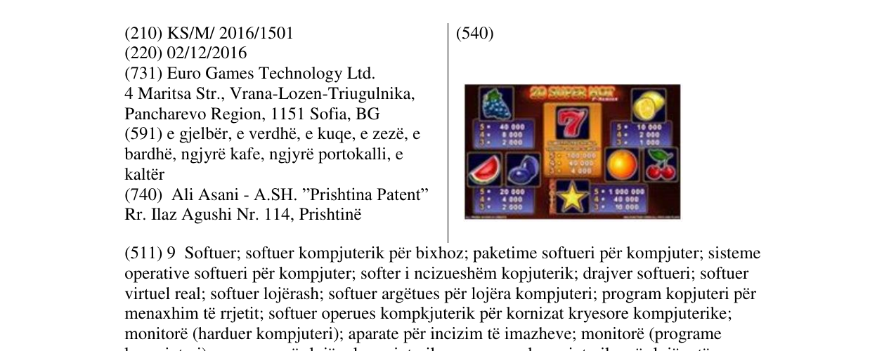 Zëri i markës Markë figurative në buletin