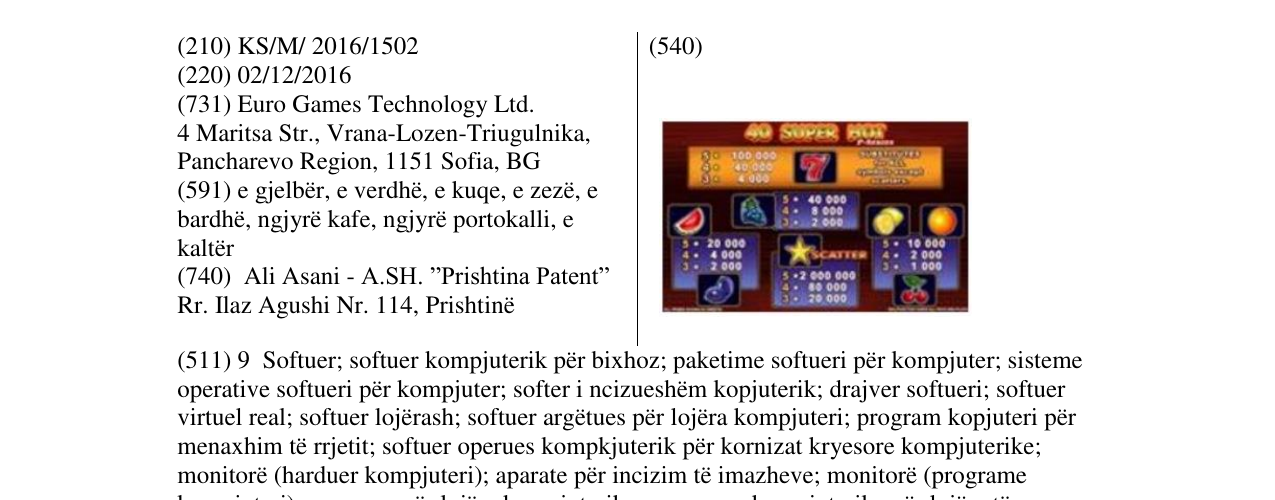 Zëri i markës Markë figurative në buletin
