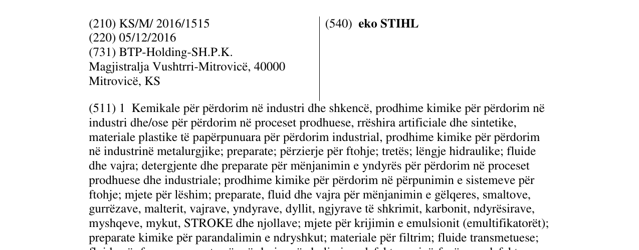 Zëri i markës eko STIHL në buletin
