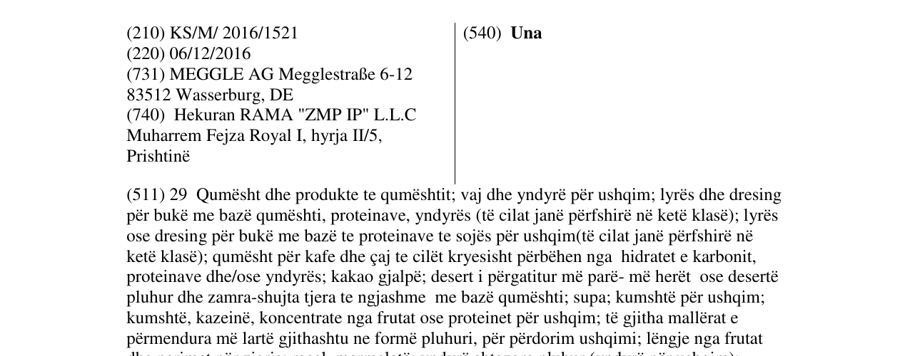 Zëri i markës Una në buletin