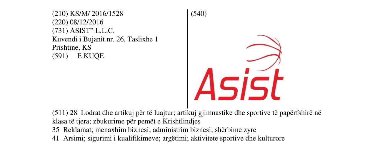 Zëri i markës Asist në buletin