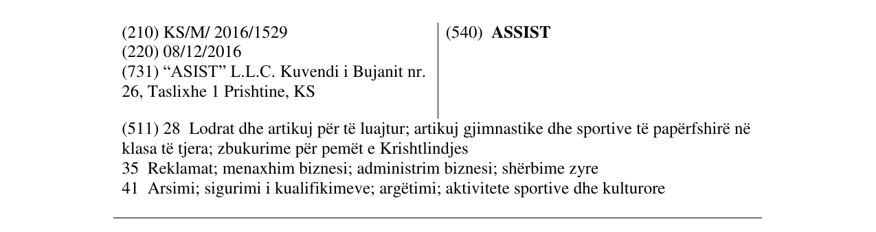 Zëri i markës ASSIST në buletin