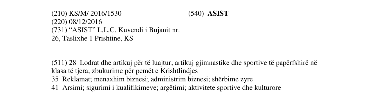 Zëri i markës ASIST në buletin