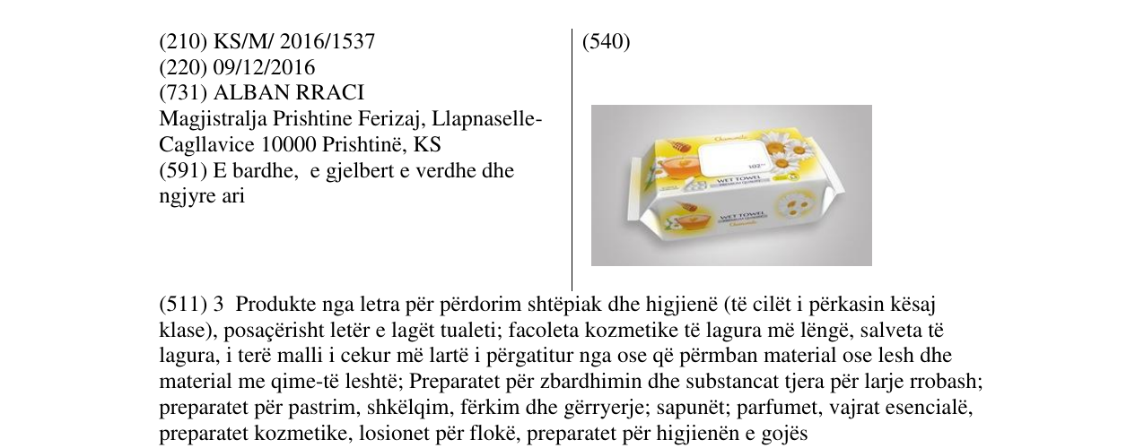 Zëri i markës Markë figurative në buletin