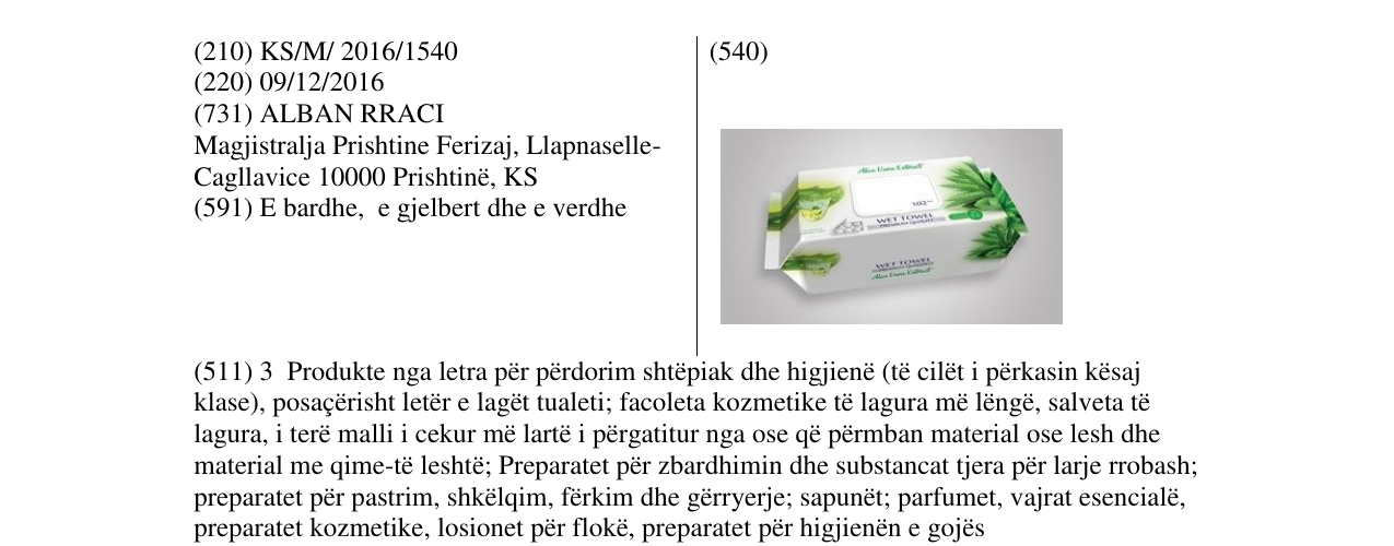 Zëri i markës Markë figurative në buletin