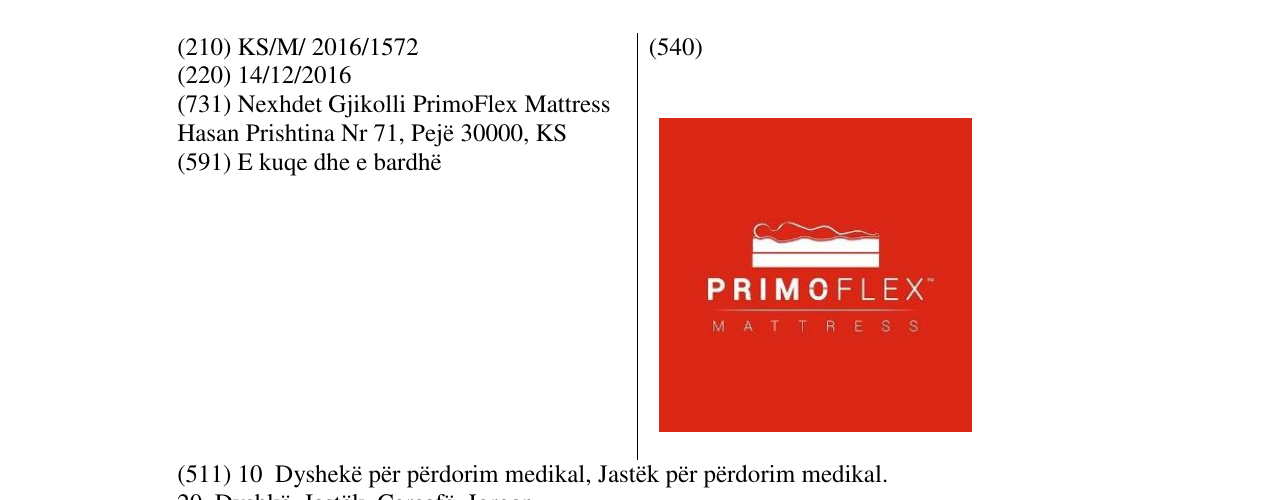 Zëri i markës PRIMOFLEX në buletin