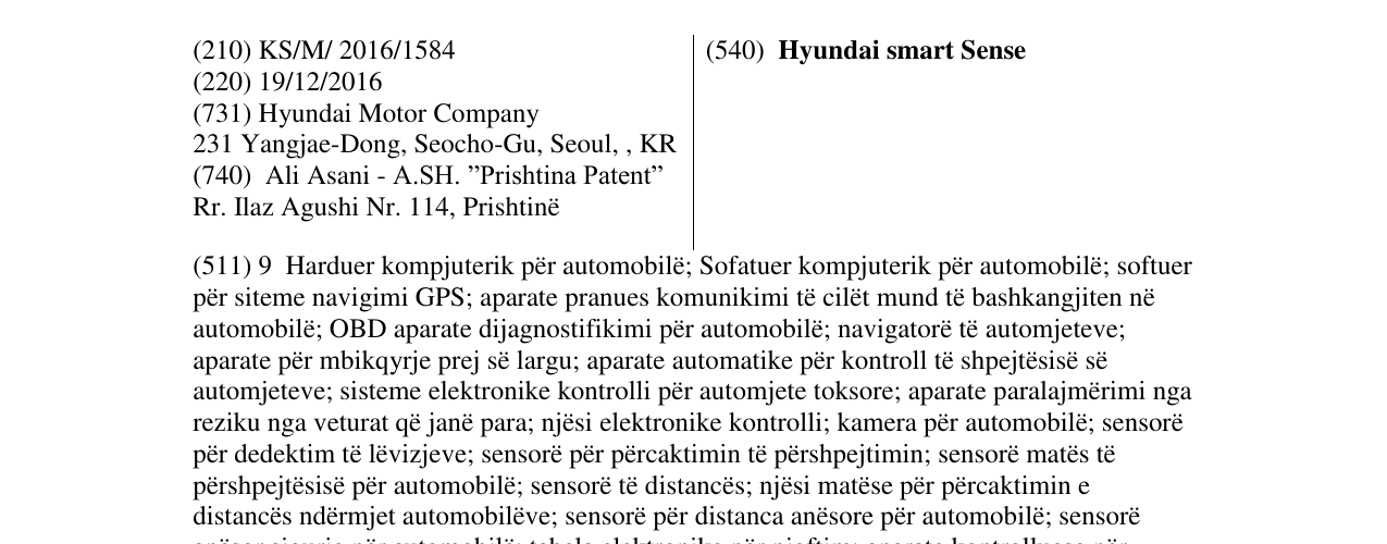 Zëri i markës Hyundai smart Sense në buletin
