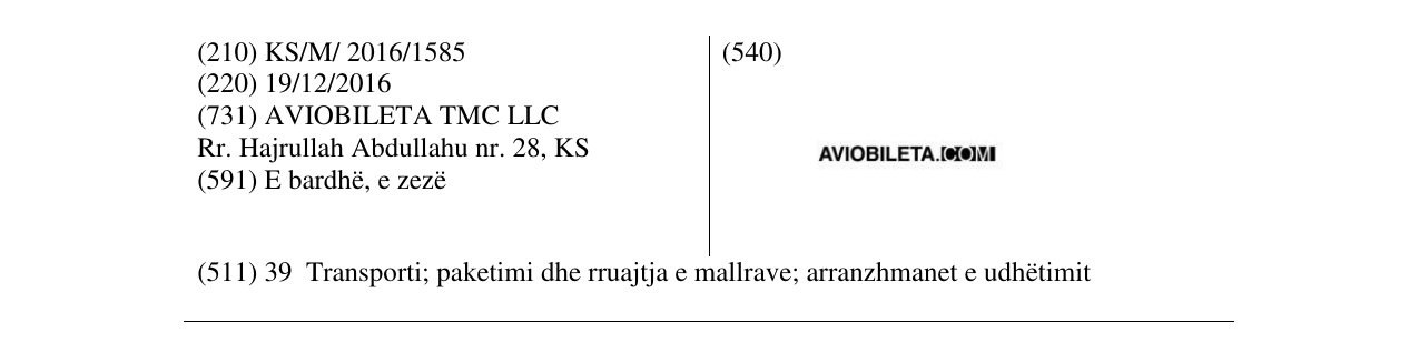 Zëri i markës AVIOBILETA.COM në buletin