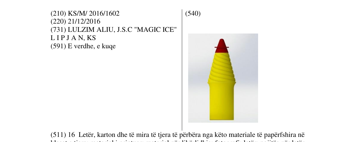 Zëri i markës Markë figurative në buletin