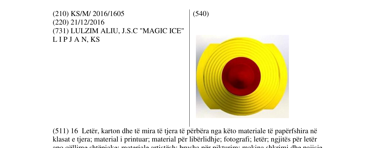 Zëri i markës Markë figurative në buletin