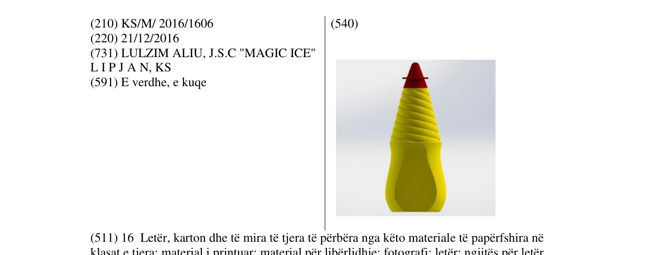 Zëri i markës Markë figurative në buletin
