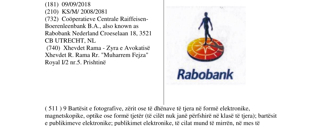 Zëri i markës RABOBANK + MAN IN COLOR në buletin