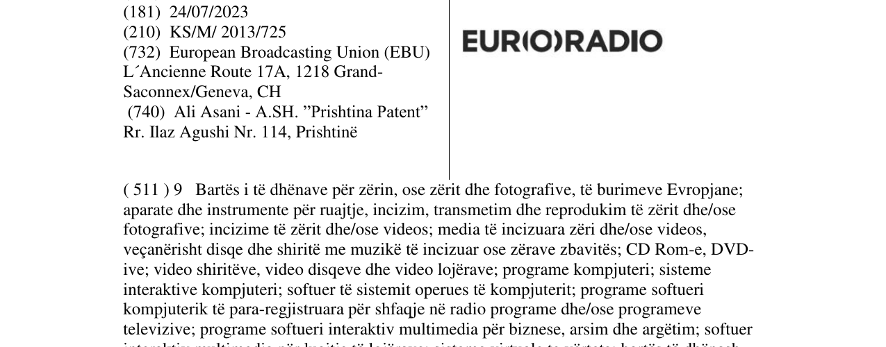 Zëri i markës EUR(O)RADIO në buletin