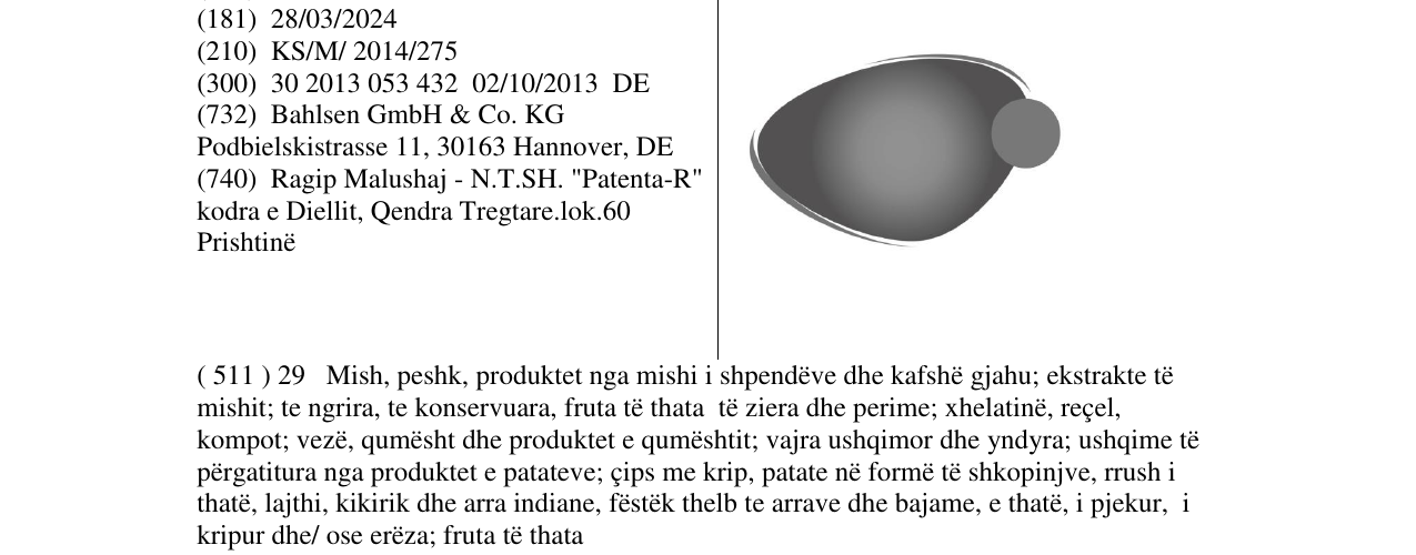 Zëri i markës Markë figurative në buletin