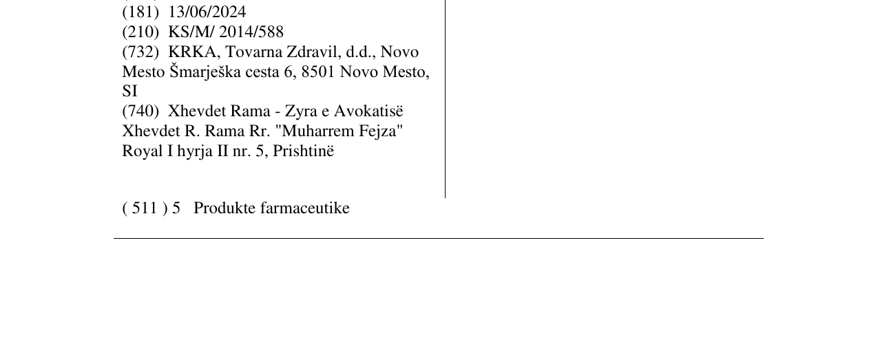 Zëri i markës TOLNEXA në buletin
