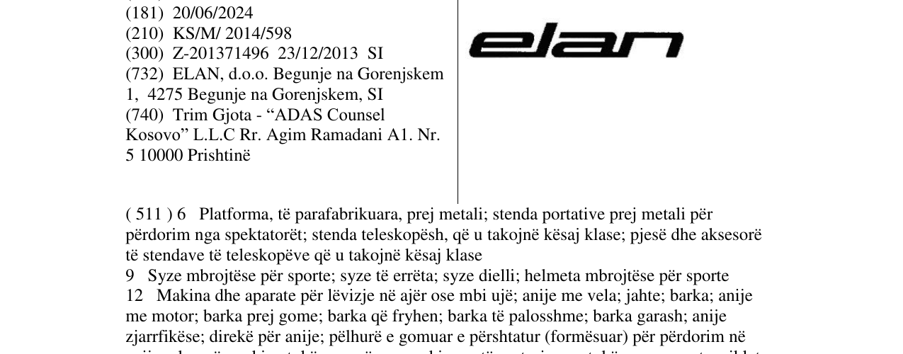 Zëri i markës elan në buletin