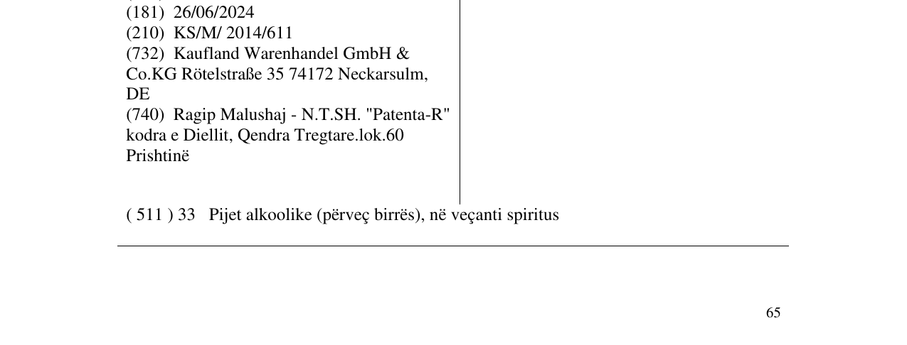 Zëri i markës AVICOURT në buletin