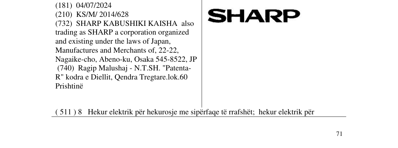 Zëri i markës SHARP në buletin