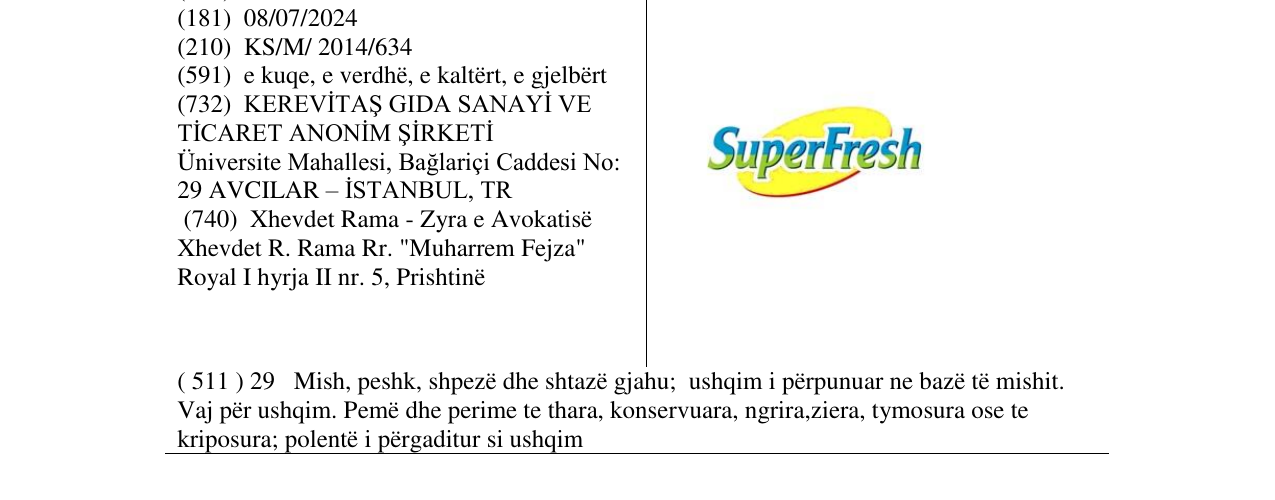 Zëri i markës SuperFresh në buletin
