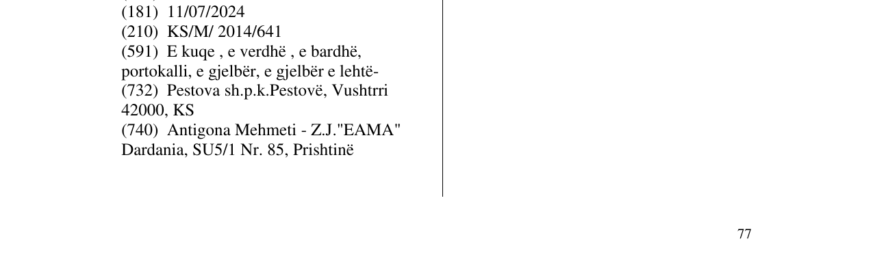 Zëri i markës vipa në buletin