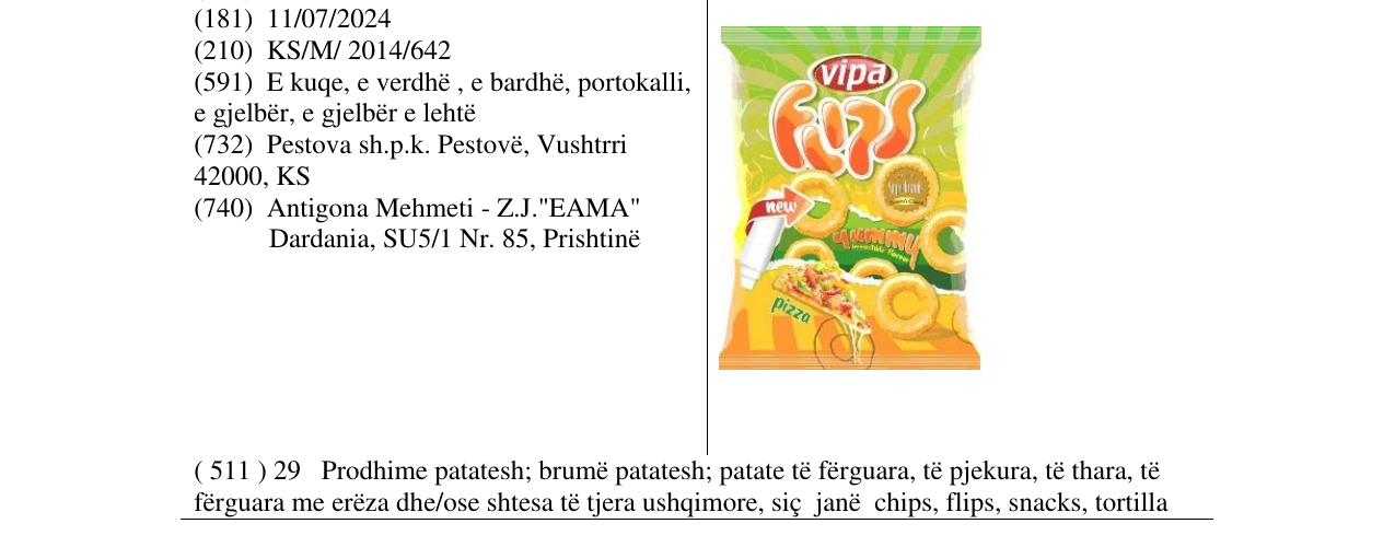 Zëri i markës vipa në buletin