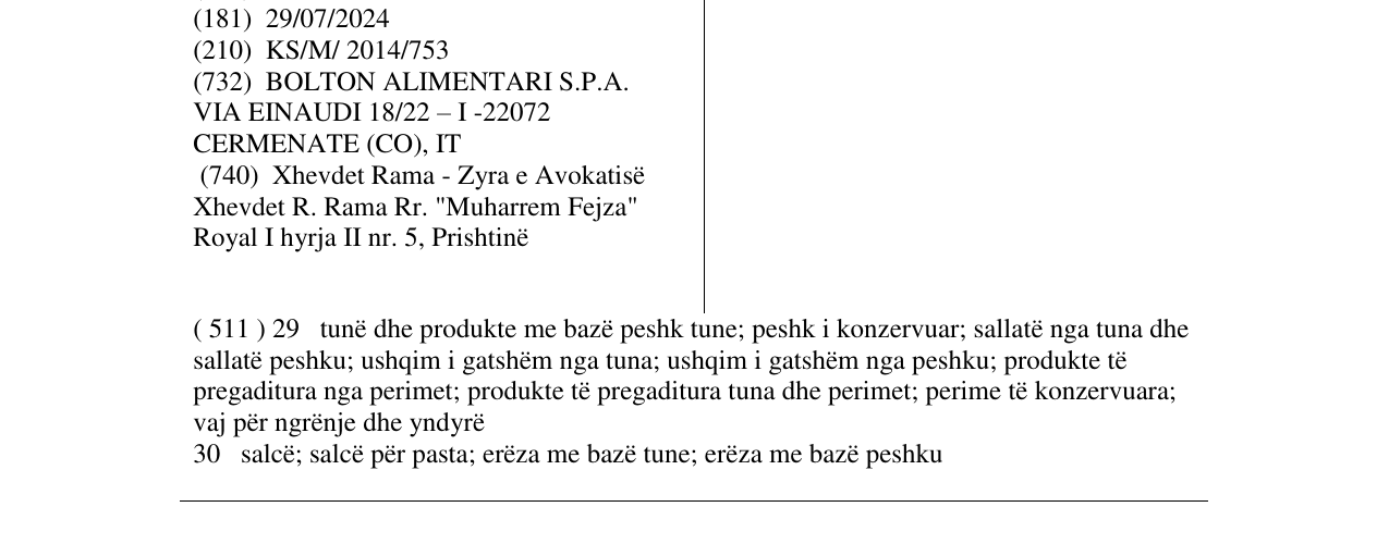 Zëri i markës RIO MARE INSALATISSIME në buletin